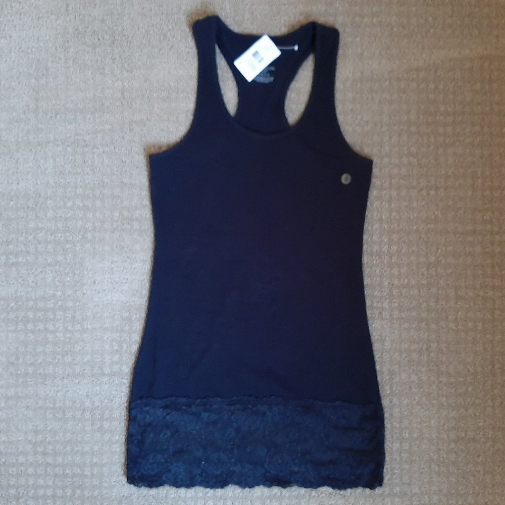 Vanity lacey bottom racerback tank